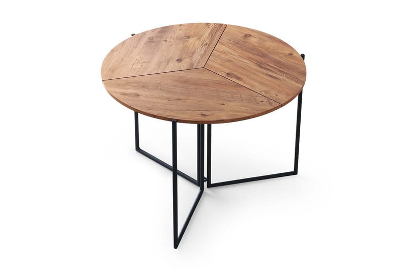 Spisebord Yaprak 100 cm - Natur/Svart - Spisebord & kjøkkenbord