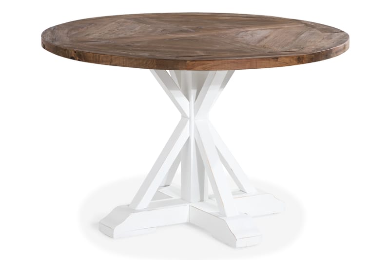 Spisebord Yorkshire 120 cm Rund - Natur|Hvit - Spisebord & kjøkkenbord