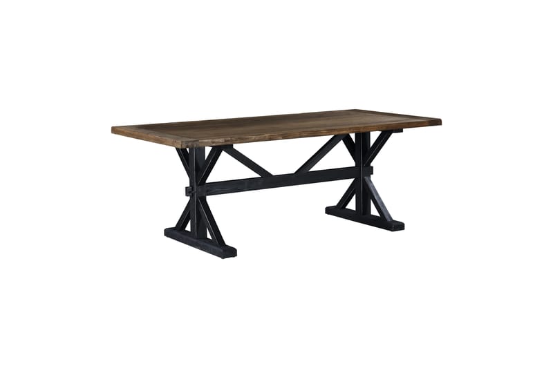Spisebord Yorkshire Premium Forlengningsbart 200 cm - Natur/Svart - Spisebord & kjøkkenbord