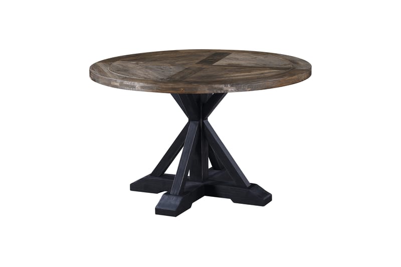 Spisebord Yorkshire Premium 120 cm Runt - Natur/Svart - Spisebord & kjøkkenbord