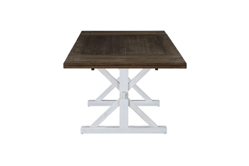 Spisebord Yorkshire Premium Forlengningsbart 200 cm - Natur/Hvit - Spisebord & kjøkkenbord