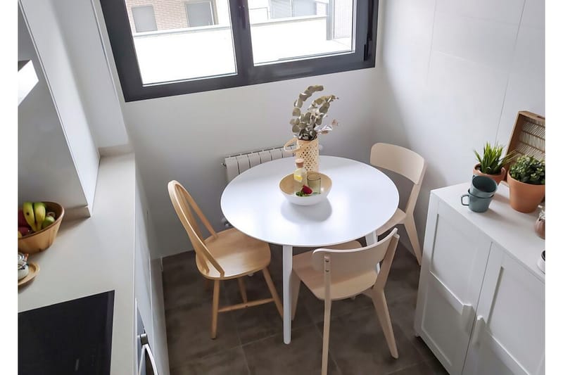 Spisebord Yudna 100 cm - Hvit - Spisebord & kjøkkenbord