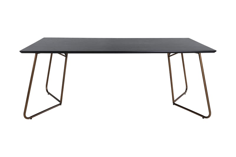 Spisebord Pipaon 190 cm - Svart/Kobber - Spisebord & kjøkkenbord