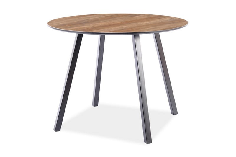 Spisebord Pardee 100 cm Rundt - Natur/Svart - Spisebord & kjøkkenbord
