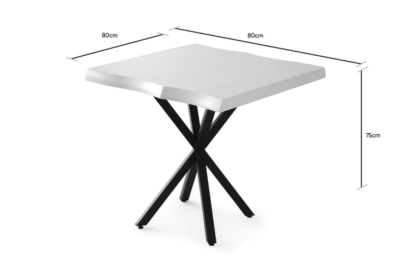 Spisebord Paqus 80 cm - Hvit - Spisebord & kjøkkenbord