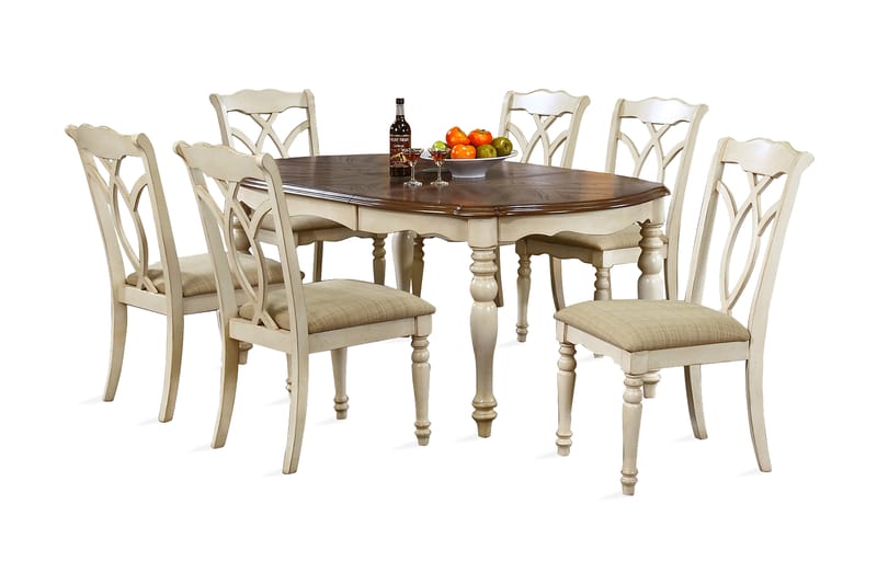 Spisegruppe LILY med 6 stoler 1065x137 + 45xH76cm - Spisebord & kjøkkenbord
