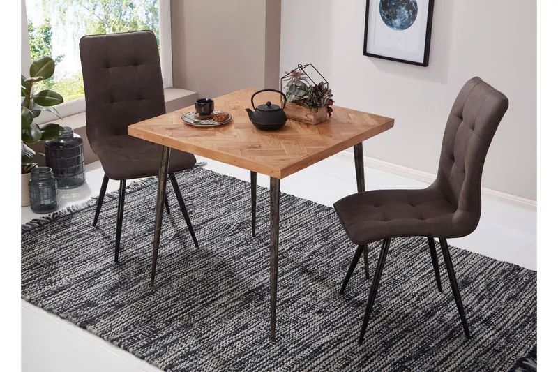 Synia Spisebord 80 cm - Brun - Møbler - Bord - Spisebord & kjøkkenbord