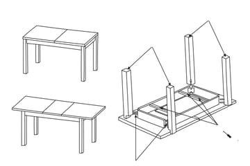 Tabell Forlengningsbart Spisebord 150 cm - Tre/Natur - Møbler - Bord - Spisebord & kjøkkenbord