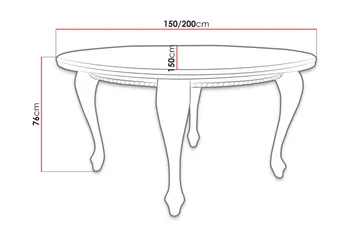 Tabell Forlengningsbart Spisebord 150 cm - Tre/Natur - Møbler - Bord - Spisebord & kjøkkenbord