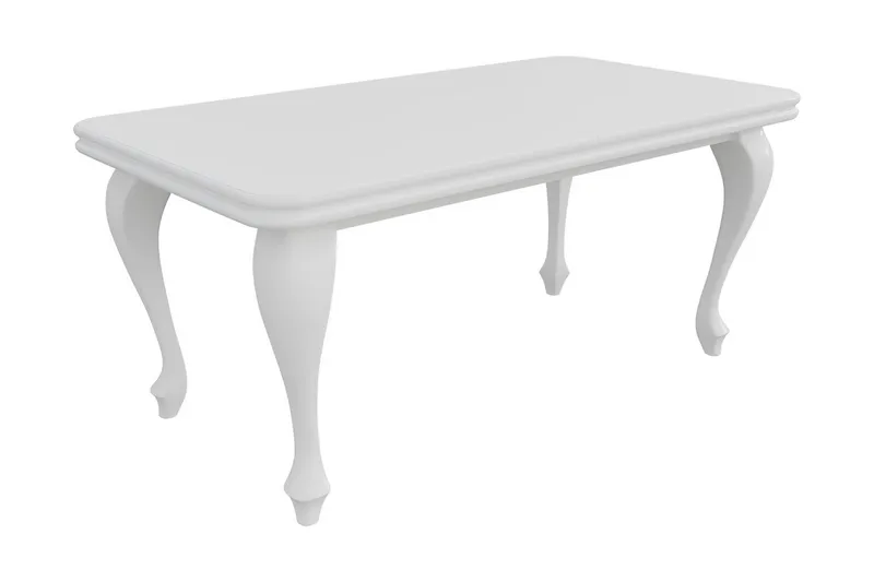 Tabell Uttrekkbart Rektangulært Spisebord 170x90 cm, Hvit