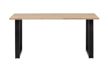 Tablo Spisebord U-Formede Ben 160 cm Ubehandlet - Eik/Svart - Møbler - Bord - Spisebord & kjøkkenbord