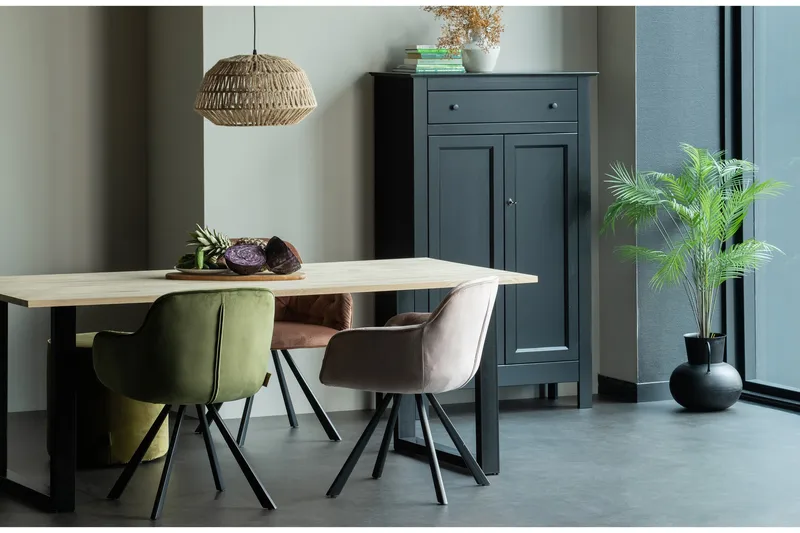 Tablo Spisebord U-Formede Ben 200 cm - Eik/Svart - Møbler - Bord - Spisebord & kjøkkenbord