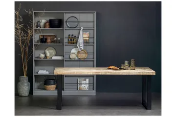 Tablo Spisebord U-Formede Ben 200 cm - Spetskypert/Natur/Svart - Møbler - Bord - Spisebord & kjøkkenbord