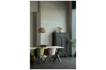 Tablo Spisebord X-Formede Ben 200 cm - Eik/Svart - Møbler - Bord - Spisebord & kjøkkenbord