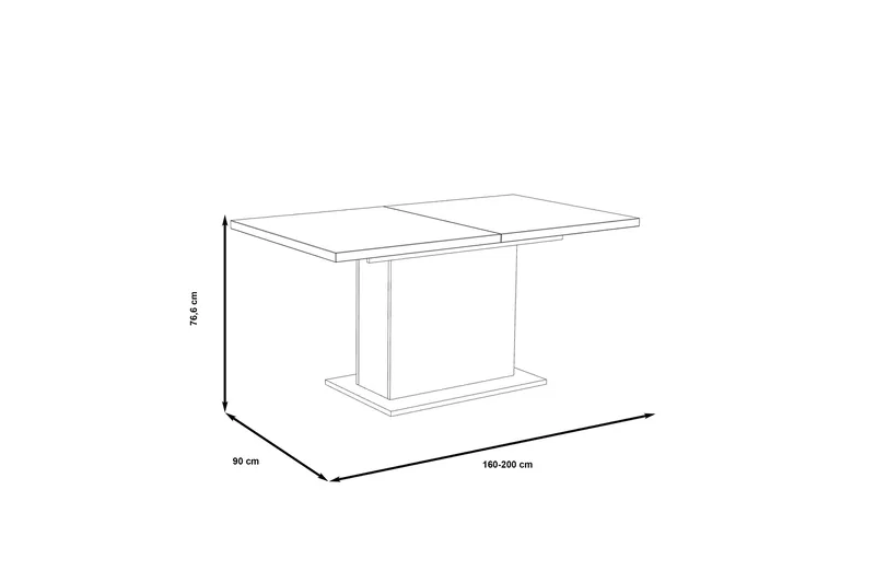 Talebi Spisebord 90 cm - Brun / Hvit - Møbler - Bord - Spisebord & kjøkkenbord
