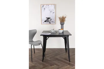 Tempe Lite Kvadratisk Spisebord 80 cm med Metalllook - Svart - Møbler - Bord - Spisebord & kjøkkenbord