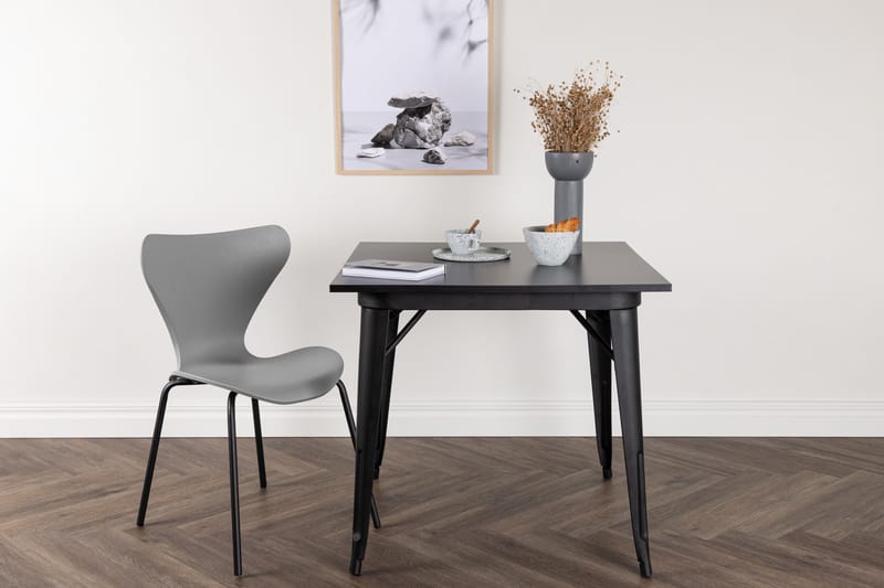 Tempe Matbord 80 cm - Sort - Møbler - Bord - Spisebord & kjøkkenbord