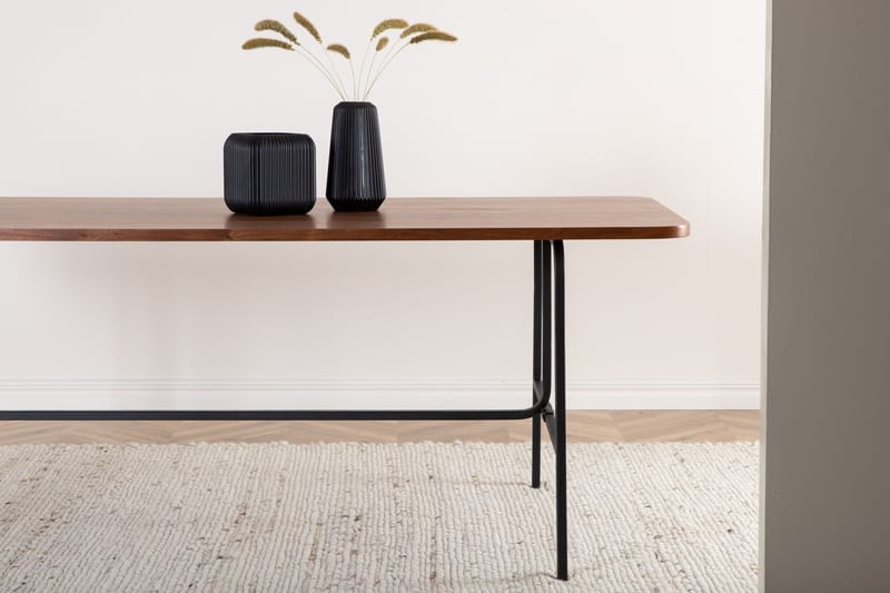 Uno Spisebord 200 cm - Valnødsbrun/Sort - Møbler - Bord - Spisebord & kjøkkenbord