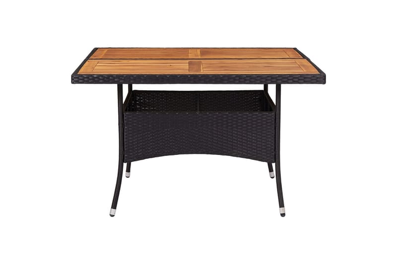 Utendørs spisebord svart polyrotting og heltre akasie - Spisebord & kjøkkenbord