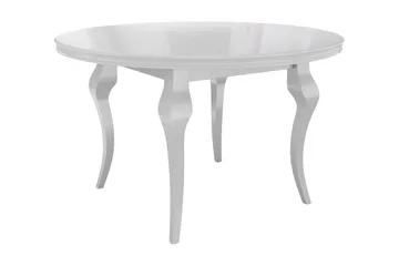 Utvidbart Oval Spisebord 120 cm i Malt Tre - Hvit - Møbler - Bord - Spisebord & kjøkkenbord