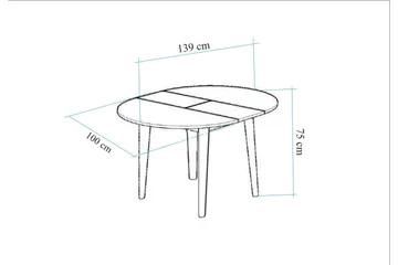 Valsot Rundt Lite Spisebord 100 cm - Valnøtt / Tre - Møbler - Bord - Spisebord & kjøkkenbord