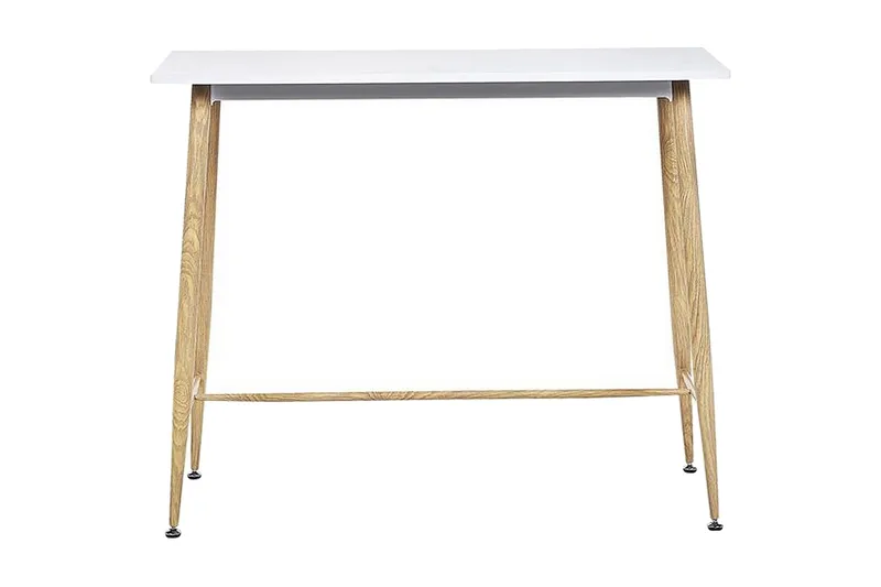 Vechas Spisebord 90 cm, Hvit/Lyst tre