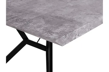 Verd Rektangulært Spisebord 160 cm i Tre og Metall med Betongutseende - Grå - Møbler - Bord - Spisebord & kjøkkenbord