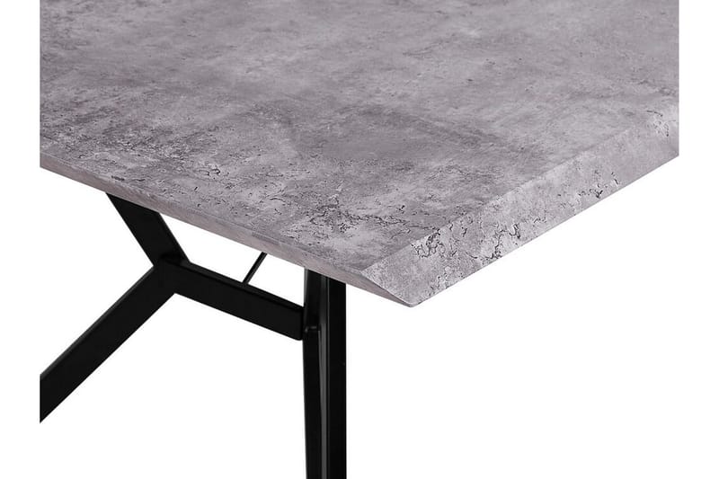 Verd Rektangulært Spisebord 160 cm i Tre og Metall med Betongutseende - Grå - Møbler - Bord - Spisebord & kjøkkenbord