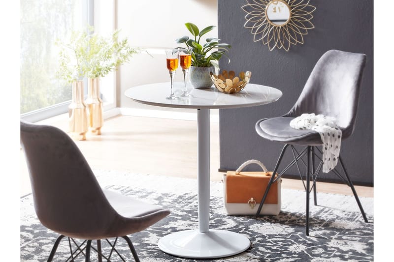 Wilhem Spisebord 75 cm Rund - HVit - Møbler - Bord - Spisebord & kjøkkenbord