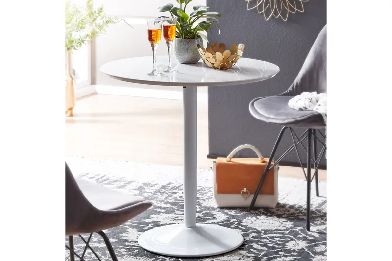 Wilhem Spisebord 75 cm Rund - HVit - Møbler - Bord - Spisebord & kjøkkenbord