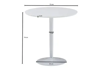 Wilhem Spisebord 75 cm Rund - HVit - Møbler - Bord - Spisebord & kjøkkenbord