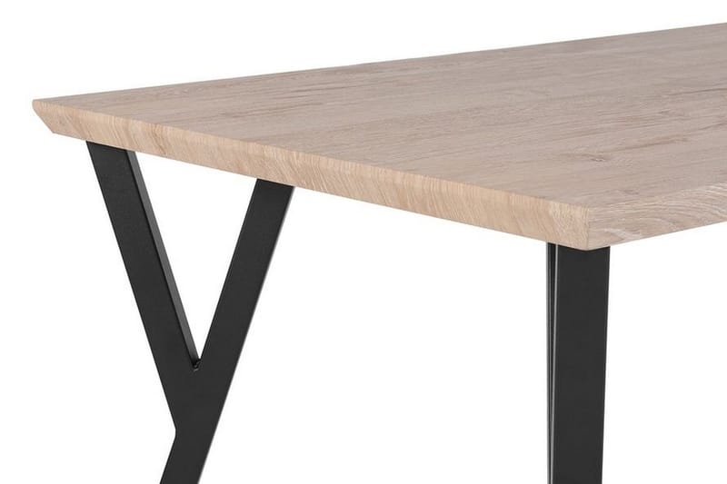 Willanna Rektangulært Spisebord 140 cm i Tre med Eik- og Metalllook - Lysebrun - Møbler - Bord - Spisebord & kjøkkenbord