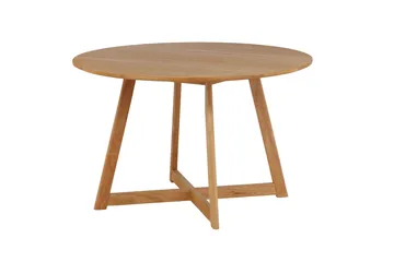 Yakidon Uttrekkbart Rundt Spisebord 120 cm med Tre- og Eketreutseende - Brun - Møbler - Bord - Spisebord & kjøkkenbord