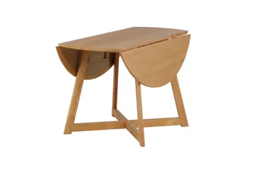 Yakidon Uttrekkbart Rundt Spisebord 120 cm med Tre- og Eketreutseende - Brun - Møbler - Bord - Spisebord & kjøkkenbord