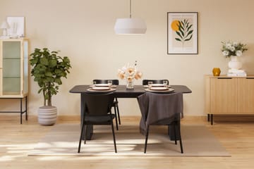 Spisebord Kopparbo 180-240 cm med 4 stk Spisestol Skagana - Svart - Møbler - Bord - Spisegruppe