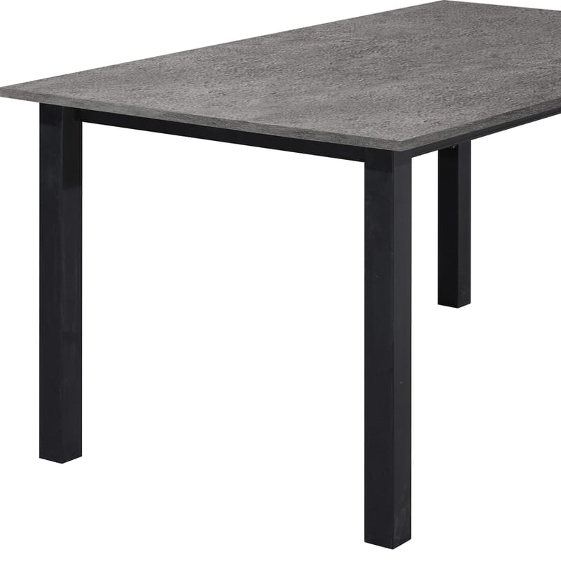 Spisebord Loft24 Durham Betong 120 x 80 cm - Betonggrå og svart - Møbler - Bord - Spisebord & kjøkkenbord