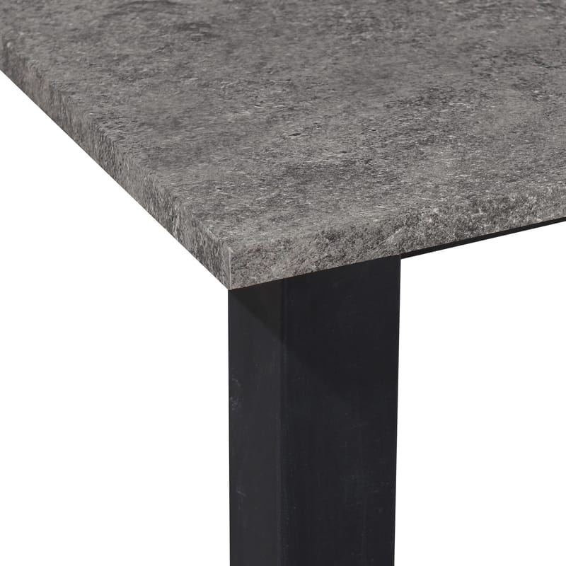 Spisebord Loft24 Durham Betong 120 x 80 cm - Betonggrå og svart - Møbler - Bord - Spisebord & kjøkkenbord
