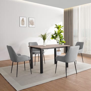 Spisebord Loft24 Durham Eik/svart 120 x 80 cm - Eikebrun og svart - Møbler - Bord - Spisebord & kjøkkenbord