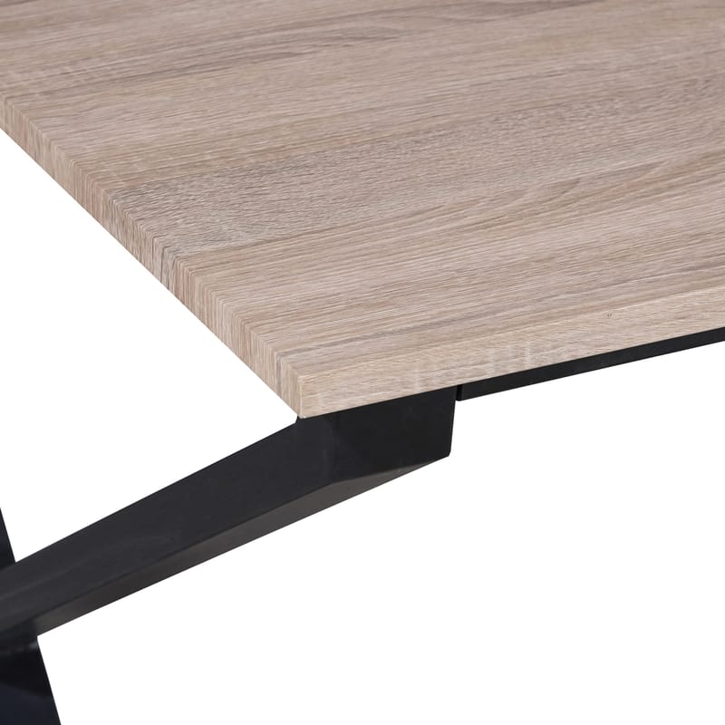 Spisebord Loft24 Ipswich Eik/svart 120 x 80 cm - Eik og svart - Møbler - Bord - Spisebord & kjøkkenbord