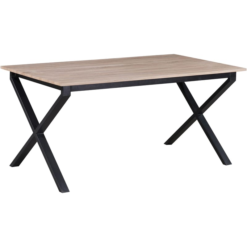 Spisebord Loft24 Ipswich Eik/svart 160 x 90 cm, Eik og svart