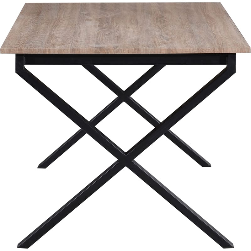 Spisebord Loft24 Ipswich Eik/svart 160 x 90 cm - Eik og svart - Møbler - Bord - Spisebord & kjøkkenbord