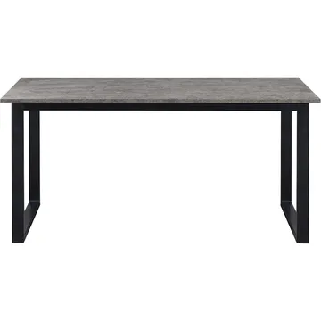 Spisebord Loft24 Luton Betong 160 x 90 cm - Betonggrå og svart - Møbler - Bord - Spisebord & kjøkkenbord