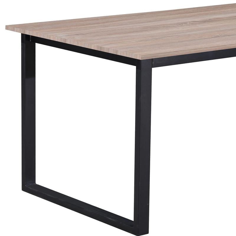 Spisebord Loft24 Luton Eik/svart 160 x 90 cm - Eik og svart - Møbler - Bord - Spisebord & kjøkkenbord