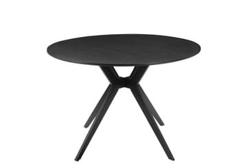 Spisebord Loft24 Philip spisebord rundt 110 cm Svart - Møbler - Bord - Spisebord & kjøkkenbord