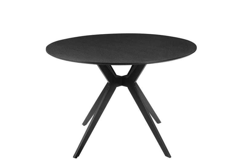 Spisebord Loft24 Philip spisebord rundt 110 cm Svart - Møbler - Bord - Spisebord & kjøkkenbord