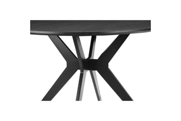 Spisebord Loft24 Philip spisebord rundt 110 cm Svart - Møbler - Bord - Spisebord & kjøkkenbord