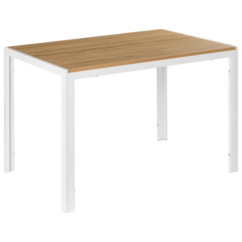 Spisebord Mann 120 cm, Lysebrun, hvit