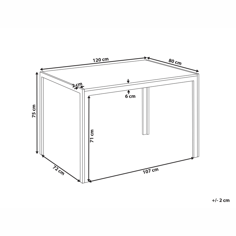 Spisebord Mann 120 cm - Lysebrun, hvit - Møbler - Bord - Spisebord & kjøkkenbord