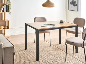 Spisebord Mann 120 cm - Lysebrun, svart - Møbler - Bord - Spisebord & kjøkkenbord