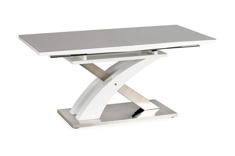 Spisebord Marcil Forlengningsbart  160 cm - Grå|Hvit - Spisebord & kjøkkenbord